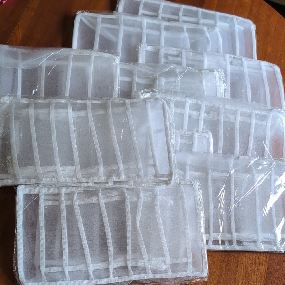 10 PACK NEW Mesh Clothes Drawer Organizers
